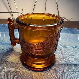 Antique Amber glass mug